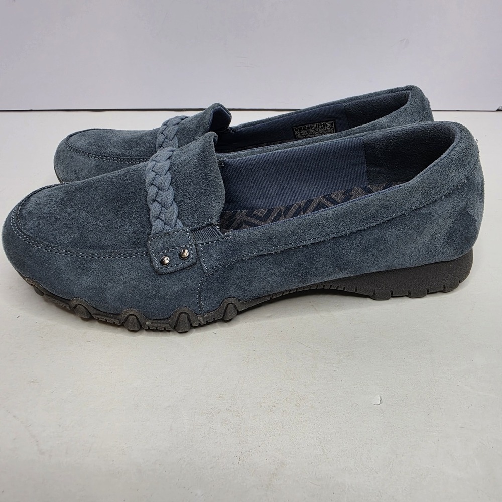 Sketchers Relaxed Air Cooled Memory Foam Suede Blue Size 7